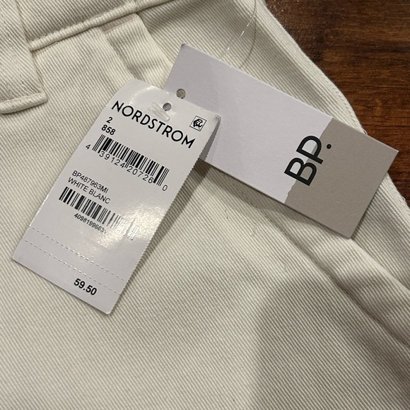 NWT BP Nordstrom White Jeans Wide Leg Women’s Size 2 High Rise - Picture 5 of 8